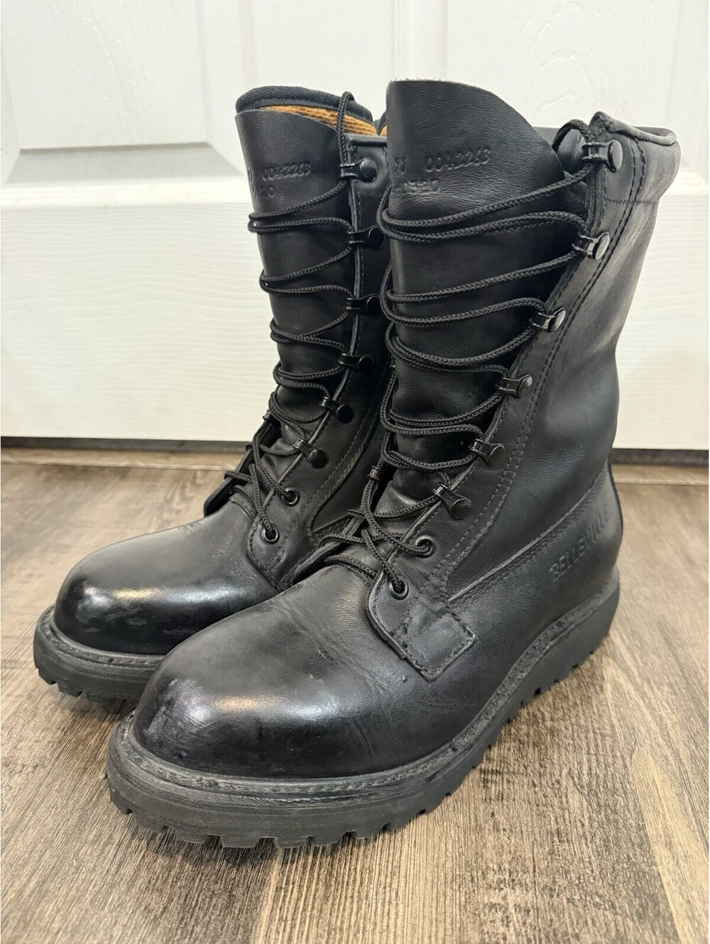 Belleville Tactical Black Leather Boots Size 7.5 W 261